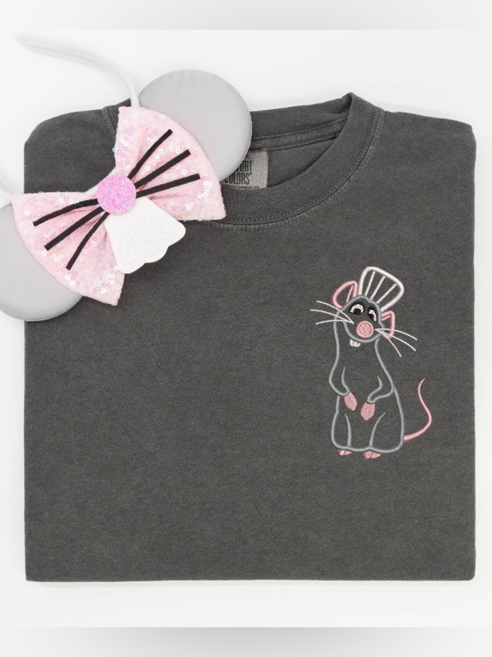 Disney Pixar Ratatouille Remy Embroidered Comfort Colors Tee 2XL